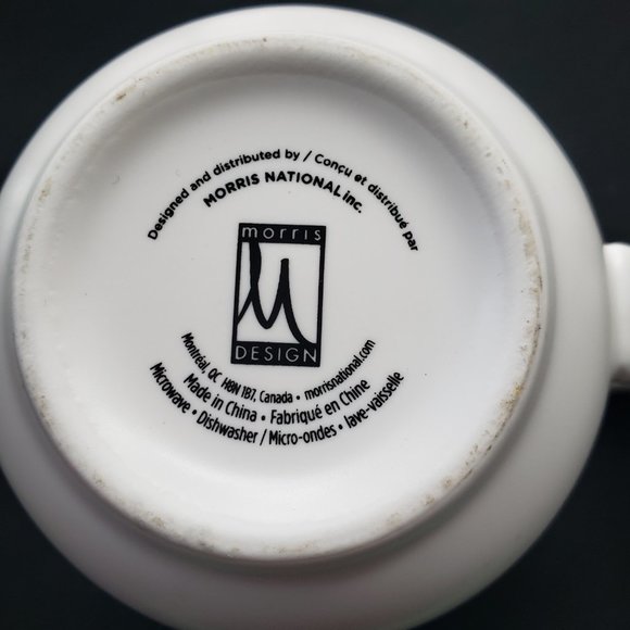 New Abstract Coffee Tea Water Mug Blue Watercolor Print W/ Gold Ceramic 16 oz - Picture 7 of 11